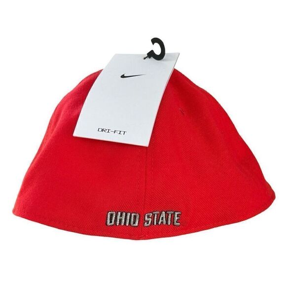 Nike Ohio State Buckeyes Men's Flex Dri-Fit Cap Red One Size - Picture 2 of 6